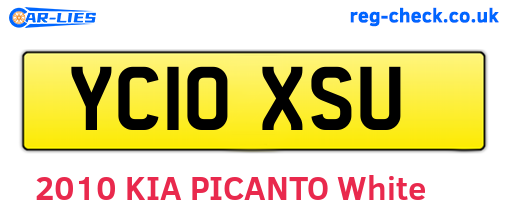 YC10XSU are the vehicle registration plates.