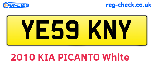 YE59KNY are the vehicle registration plates.