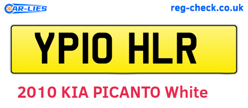 YP10HLR are the vehicle registration plates.