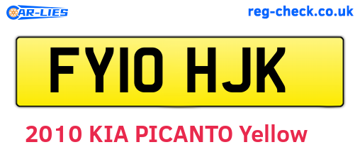 FY10HJK are the vehicle registration plates.