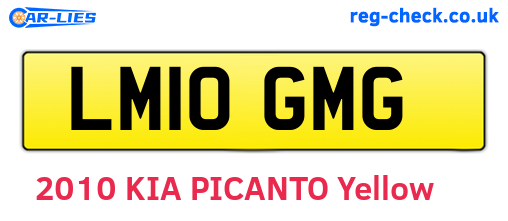 LM10GMG are the vehicle registration plates.
