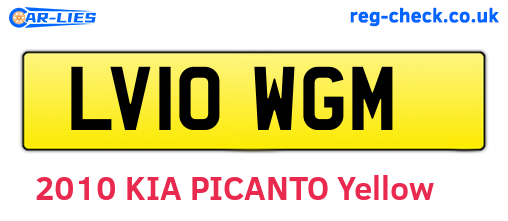 LV10WGM are the vehicle registration plates.