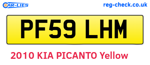 PF59LHM are the vehicle registration plates.
