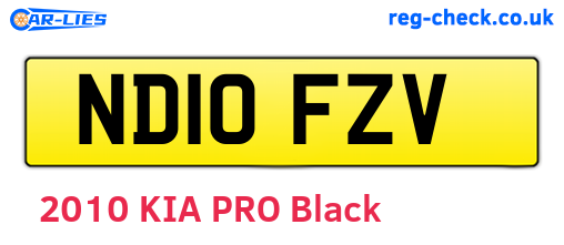 ND10FZV are the vehicle registration plates.
