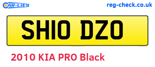 SH10DZO are the vehicle registration plates.