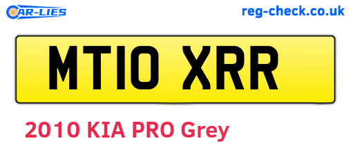 MT10XRR are the vehicle registration plates.