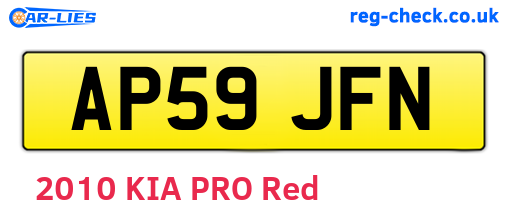 AP59JFN are the vehicle registration plates.