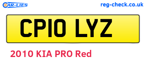 CP10LYZ are the vehicle registration plates.