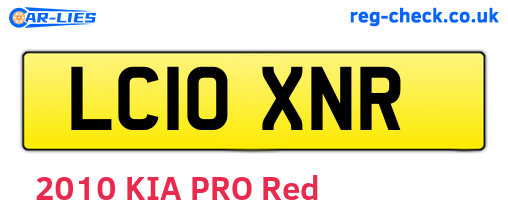 LC10XNR are the vehicle registration plates.
