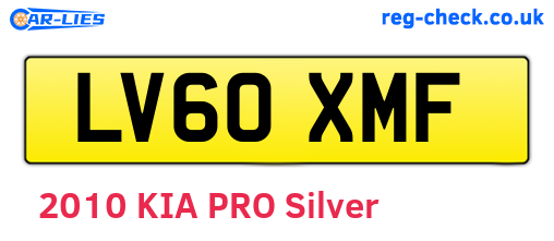LV60XMF are the vehicle registration plates.