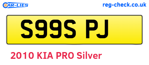 S99SPJ are the vehicle registration plates.