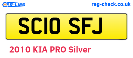 SC10SFJ are the vehicle registration plates.