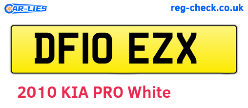 DF10EZX are the vehicle registration plates.