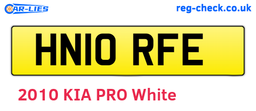 HN10RFE are the vehicle registration plates.