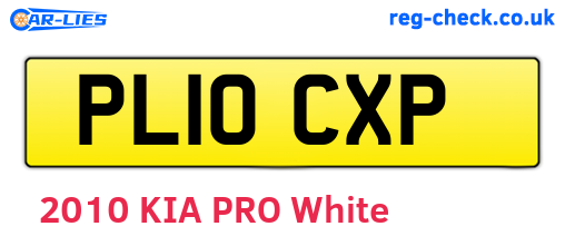 PL10CXP are the vehicle registration plates.