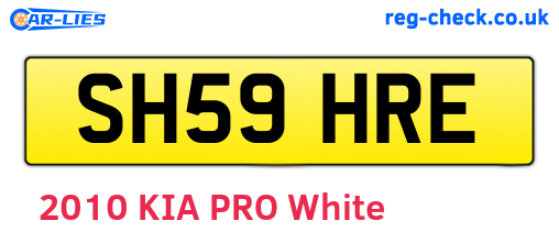 SH59HRE are the vehicle registration plates.