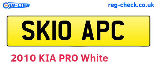 SK10APC are the vehicle registration plates.