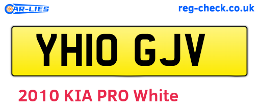 YH10GJV are the vehicle registration plates.