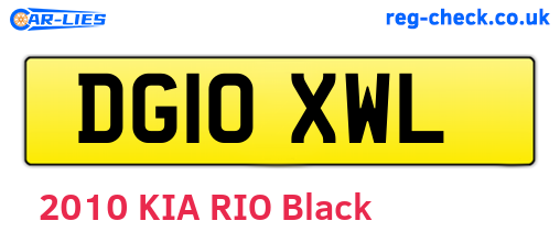 DG10XWL are the vehicle registration plates.
