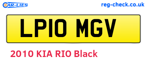 LP10MGV are the vehicle registration plates.