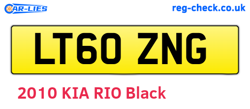 LT60ZNG are the vehicle registration plates.
