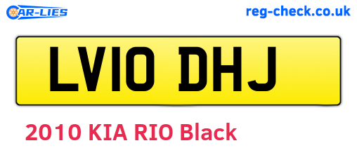 LV10DHJ are the vehicle registration plates.