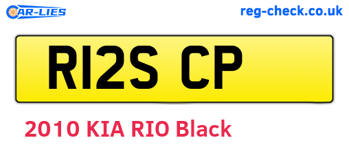 R12SCP are the vehicle registration plates.