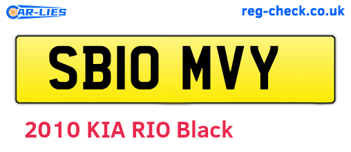 SB10MVY are the vehicle registration plates.