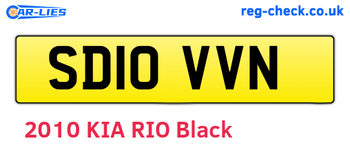SD10VVN are the vehicle registration plates.