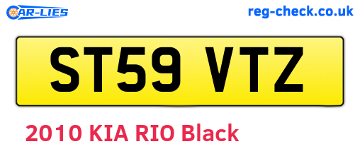 ST59VTZ are the vehicle registration plates.