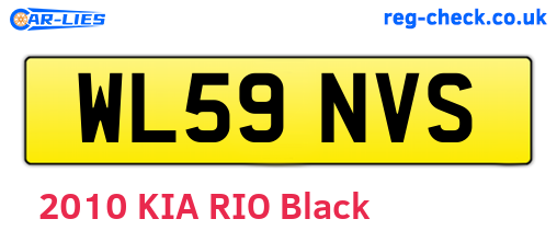 WL59NVS are the vehicle registration plates.