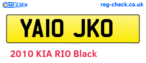 YA10JKO are the vehicle registration plates.