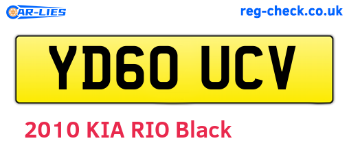 YD60UCV are the vehicle registration plates.