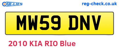 MW59DNV are the vehicle registration plates.