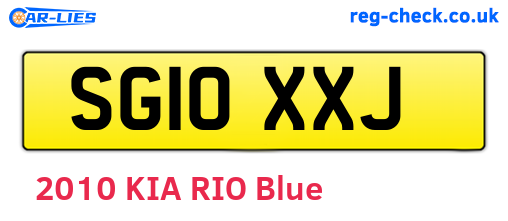 SG10XXJ are the vehicle registration plates.