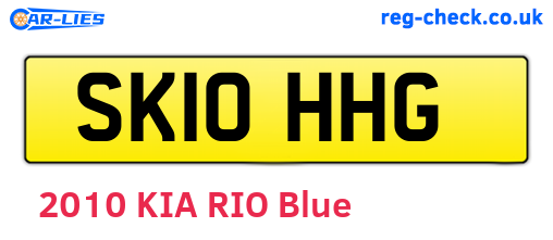 SK10HHG are the vehicle registration plates.