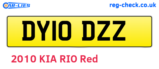 DY10DZZ are the vehicle registration plates.