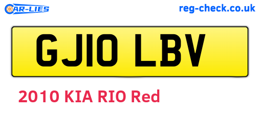 GJ10LBV are the vehicle registration plates.
