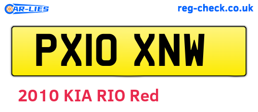 PX10XNW are the vehicle registration plates.