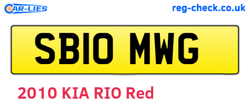 SB10MWG are the vehicle registration plates.