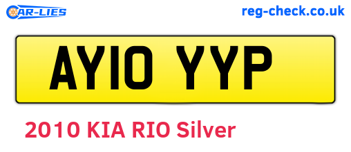 AY10YYP are the vehicle registration plates.