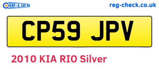 CP59JPV are the vehicle registration plates.