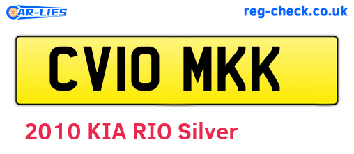 CV10MKK are the vehicle registration plates.
