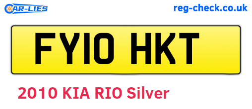 FY10HKT are the vehicle registration plates.