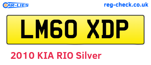 LM60XDP are the vehicle registration plates.