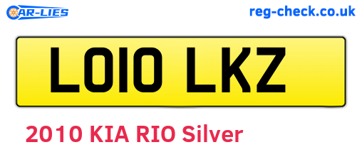 LO10LKZ are the vehicle registration plates.