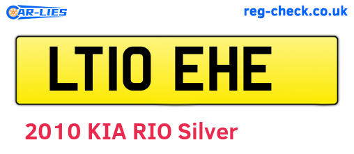 LT10EHE are the vehicle registration plates.