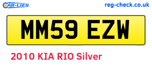 MM59EZW are the vehicle registration plates.