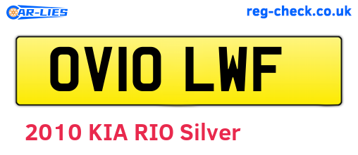 OV10LWF are the vehicle registration plates.