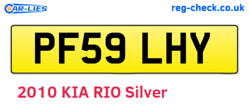 PF59LHY are the vehicle registration plates.